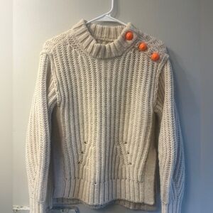 XSZADIG VOLTAIRE Marlon Awa Alpaca Wool Chunky Knit Sweater XS Cream